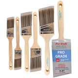 Pro Grade - Paint Brushes - 6 Pack Variety Angle Paint Brushes Pro Grade