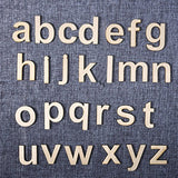 SATINIOR 124 Pieces Totally Wooden Capital Letter Wood Lower Case Letters Wooden Numbers for Arts Crafts DIY Decoration Displays SATINIOR