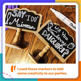 Chalkola 6 White Liquid Chalk Markers - White Dry Erase Liquid Chalk Pens for Chalkboard Signs, Blackboard, Car Window, Glass, Bistro | Variety pack Chalkola