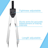 EKG Caliper ECG Calipers Measuring Tool with Ruler Electrocardiogram Drafting Divider for Nursing (Black, 8 Pieces) Frienda