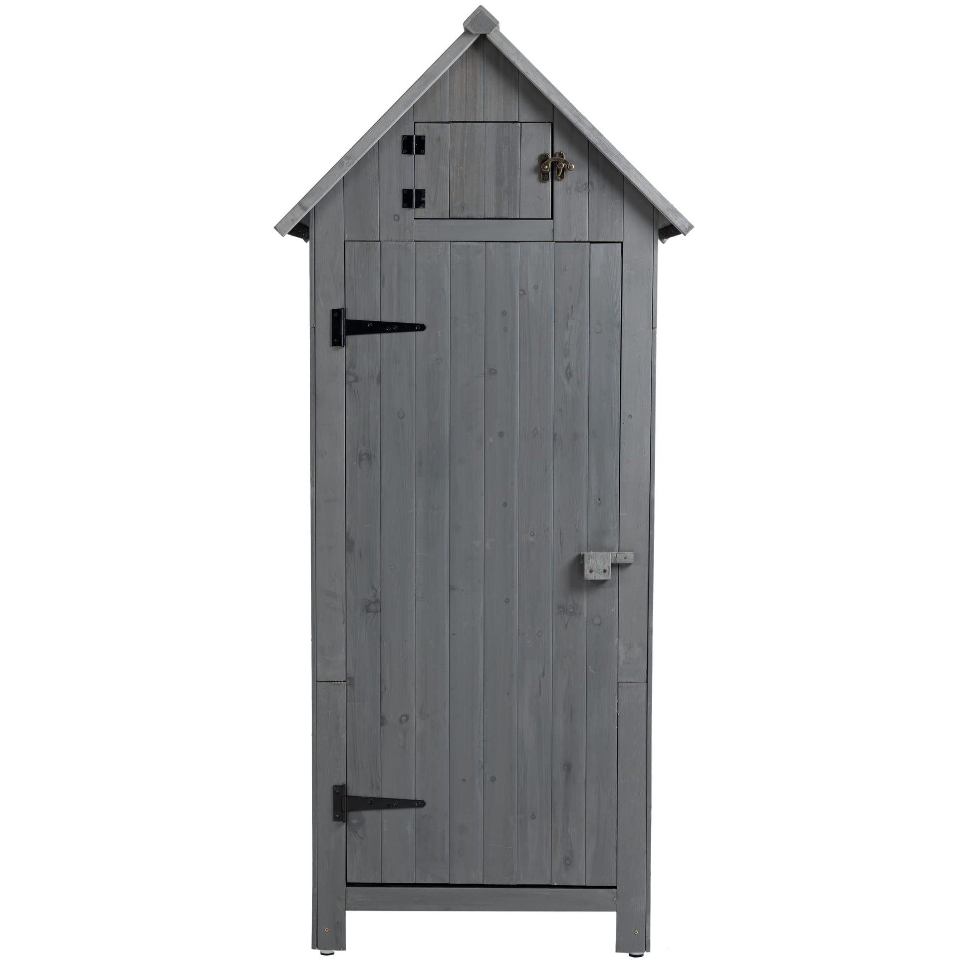 Outdoor Storage Cabinet, Garden Wood Tool Shed, Outside Wooden Shed Closet with Shelves and Latch for Yard, Patio, Deck and Porch,30.3”L X 21.3”W X - WoodArtSupply