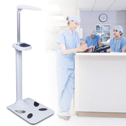 Medical Office Scale,Smart Physician Scale, Medical Scale for Weight and Height Measurement, Non-Contact Sonar Ranging All-in-One LCD Display for
