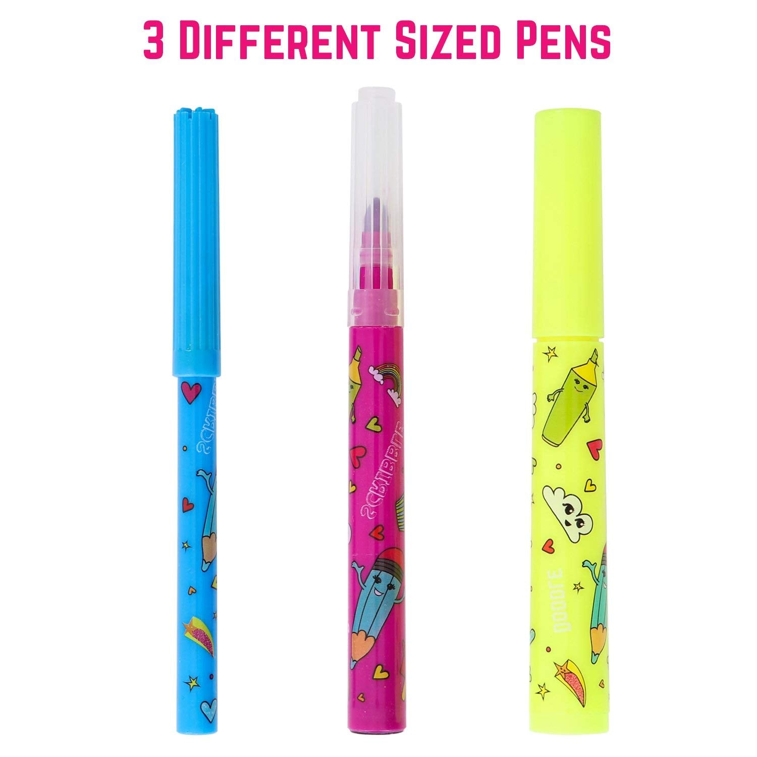 GirlZone Arts and Crafts Fruit Scented Markers and Pencil Case For Girls, Great Gifts For Girls - WoodArtSupply