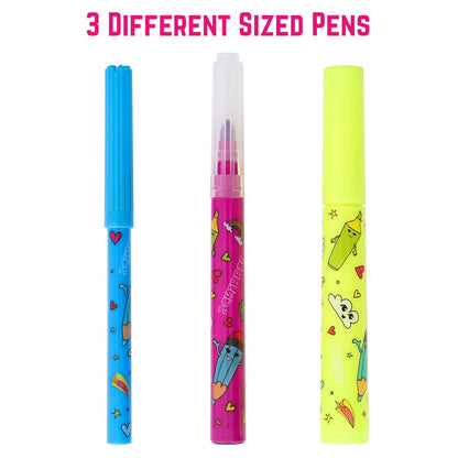 GirlZone Arts and Crafts Fruit Scented Markers and Pencil Case For Girls, Great Gifts For Girls - WoodArtSupply