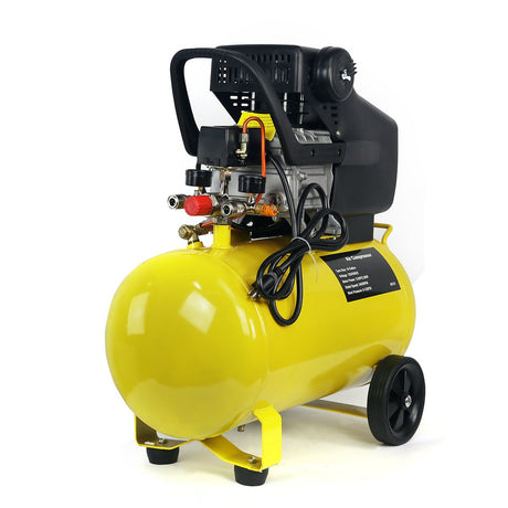 Stark USA 3.5HP Portable 10 Gallons Air Compressor Tank Ultra Quiet Horizontal Tank Adjustable Pressure with Built-in Wheel Stark USA