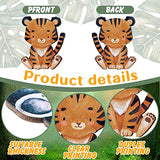 Geetery 12 Pcs Woodland Animals Wooden Animal Cutout Shapes Forest Painted Woodland Baby Shower Decorations Woodland Creatures Wood Table Geetery