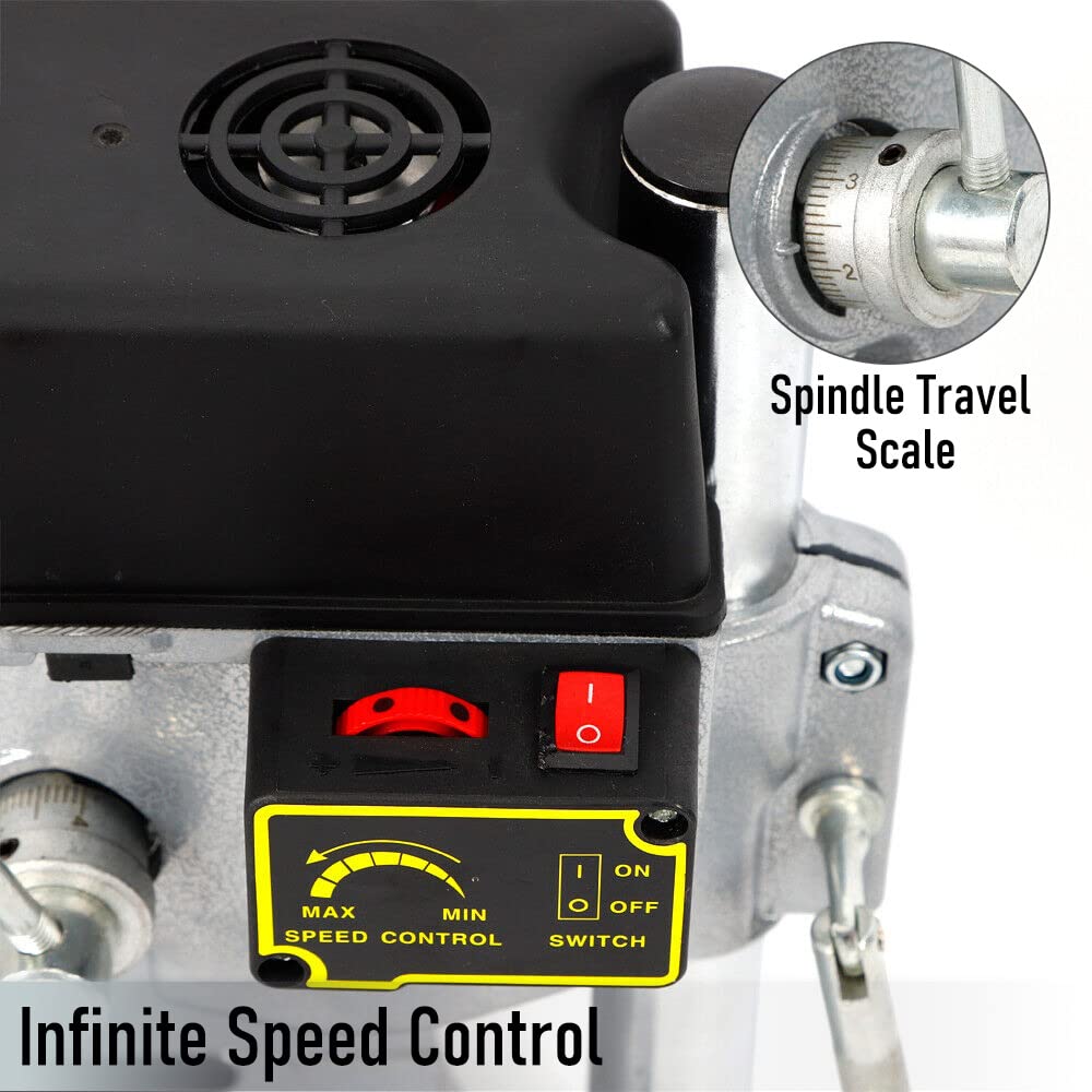 Mini Bench Drill Press, 340W Portable Drill Workbench, Light-Duty DIY Craft Drilling Repair Tool Expanding Drilling Machine Pressed-in Chuck 1-10mm DONNGYZ