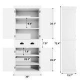 Flamaker 72" Kitchen Pantry Cabinet, Tall Pantry Storage Cabinet with Drawer and 4 Adjustable Shelves, Freestanding Pantry Cupboard Cabinet for Flamaker