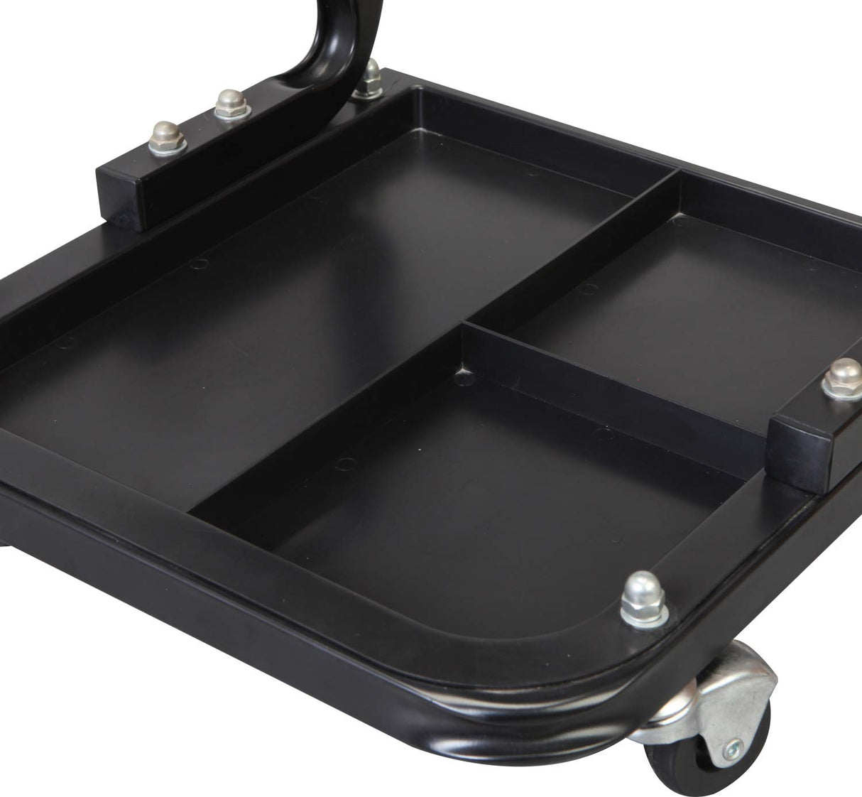 Torin TR6100W BlackJack Rolling Creeper Garage/Shop Seat: Padded Mechanic Stool with Tool Tray Storage, Black Torin