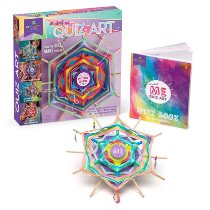 Craft-tastic – All About Me Quiz Art – Craft Kit – Answer Fun Questions to Make a Personalized Piece of Art – Ages 8+ - WoodArtSupply