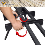 WORKESS Light Weight Universal Miter Saw Stand 330 Lbs Load Capacity Black and Grey WK-MS050B Single Pack WORKESS