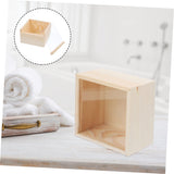 Anneome Box Storage Wooden Box Decorative Treasure Chest Gift Packing Piggy Bank for Adults Tray Decorations Adult Piggy Bank Clear Lid Wood Jewelry Anneome