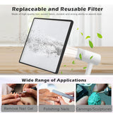 AONOLOVO Nail Dust Collector, Powerful Nail Vacuum Dust Collector Nail Tech Extractor Fan Manicure Tool for Acrylic Nails Removal, White AONOLOVO