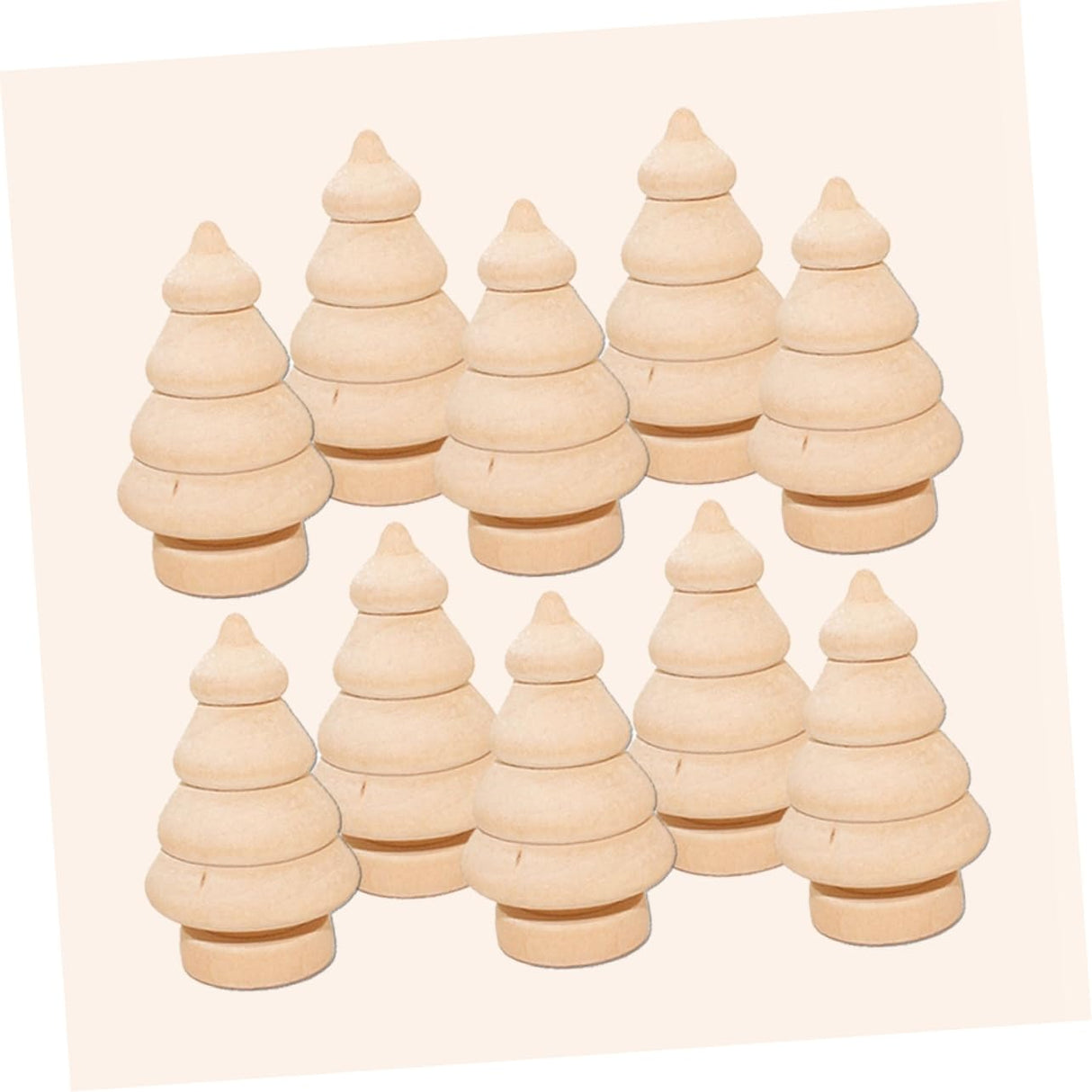 ABOOFAN 10pcs Christmas Tree Wood Ornaments Tree Pegs Wooden Tree Decor DIY Wooden Dolls to Paint Wood Toy Wood Christmas Trees for Crafts Unfinished ABOOFAN