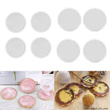 ResinWorld 4 Pack Resin Coaster Molds, Diamond Edge Crystal Coaster Molds + 4 Pack 4 inches Round Coaster Molds, Thick Coaster Silicone Molds ResinWorld