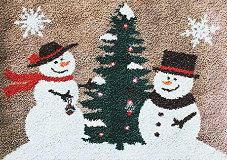 YAKOLECI Latch Hook Kits for Adults, Color Printed Rug Handmade Arts Carpet for Festival Gift Home Decoration 23.6'' X 15.8'' (S man), (Y-20) YAKOLECI