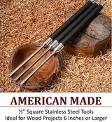 Simple Woodturning Tools Carbide Lathe Turning Tool Set of 3 Full Size with 17" Foam Grip Handles, USA Made Simple Woodturning Tools