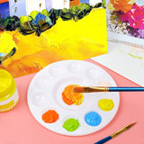 15 Pack Paint Tray Palettes for Kids, Plastic White Palettes for Students, Paint Holder, Paint Supplies LNAUJS