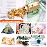 Mingjieus Gilding Flakes Set,Gold Foil Flakes for Resin,3 Bottles Metallic Foil Flakes for Resin Jewelry Making,Nails,Painting Art,Crafts and Mingjieus