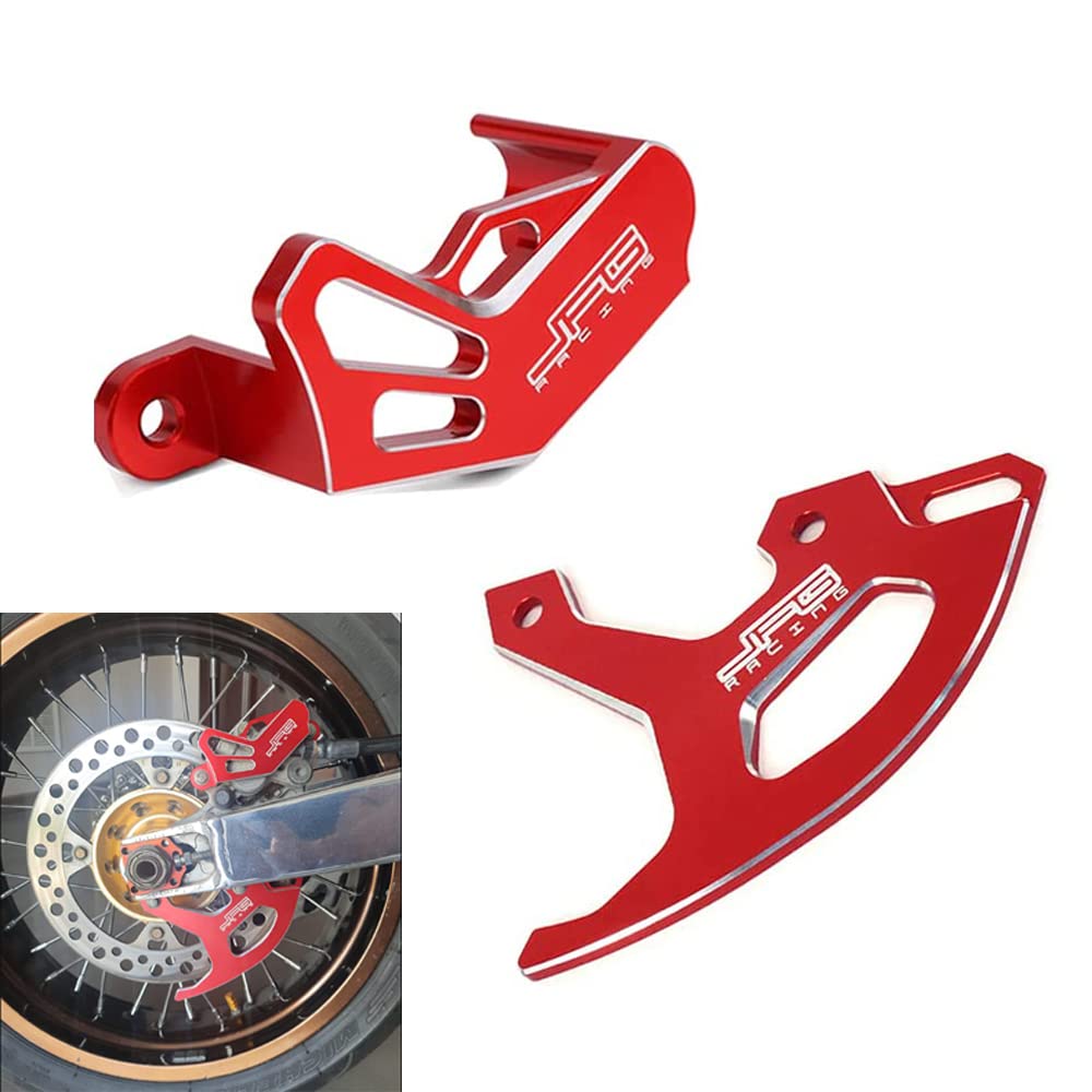 JFG RACING Rear Brake Disc Guard and Caliper Guard CNC All Fits For CRF250R 2004-2017/ CRF250X 2004-2017/ CRF450R 2002-2017/ CRF450X 2005-2017/ JFG RACING