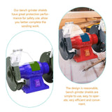 Bench Grinder Eye Shield, 6pcs Bench Grinder Guards Bench Grinders Kit Guard Eye Grinder Shield Bench Safety Replacement Included Screws Angle TEHAUX