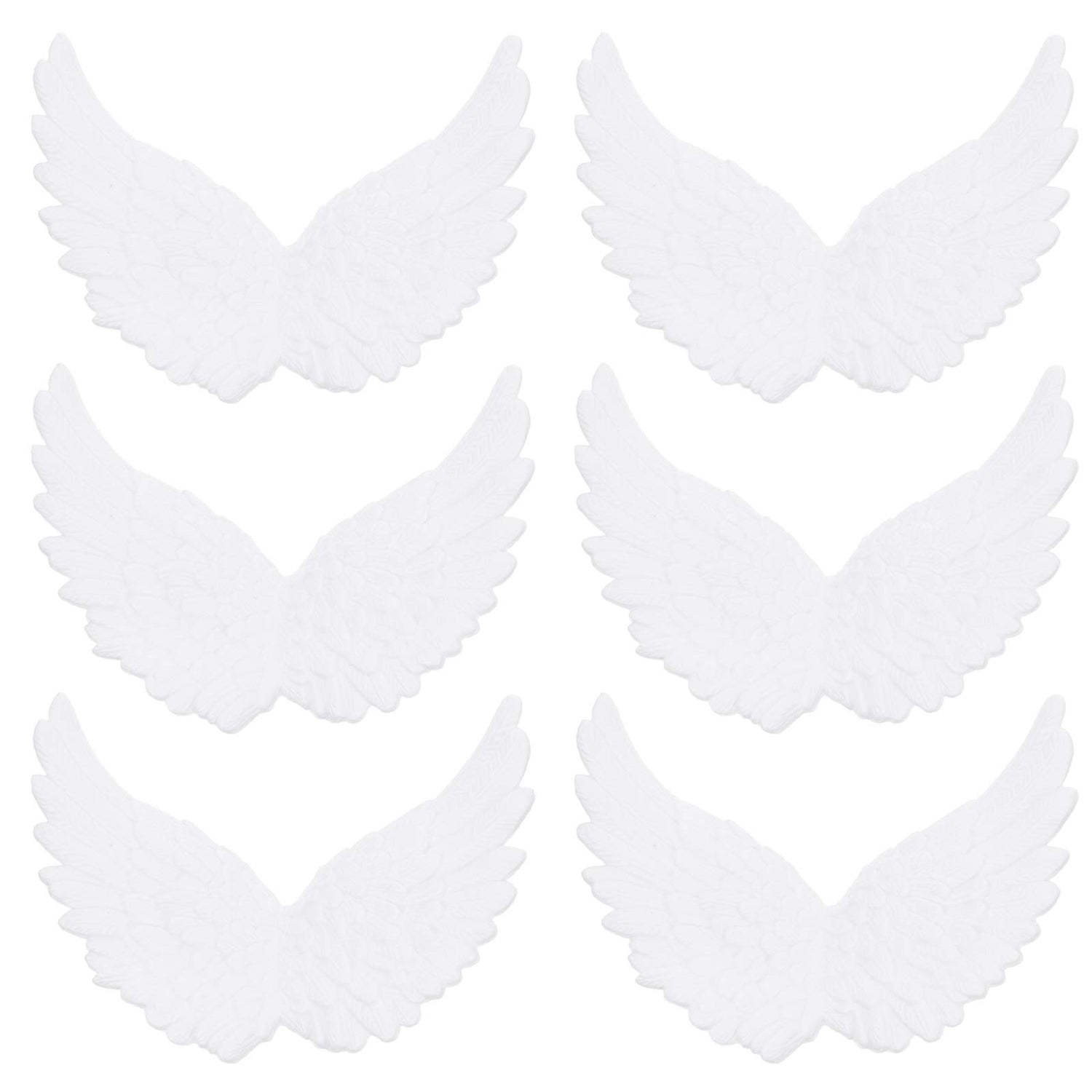 PartyKindom 6pcs White Angel Wings Angel Wings for Craft Unfinished Angel Wings Angel Wings Ornament DIY Craft Angel Wings Mini Wings Angel Wings PartyKindom