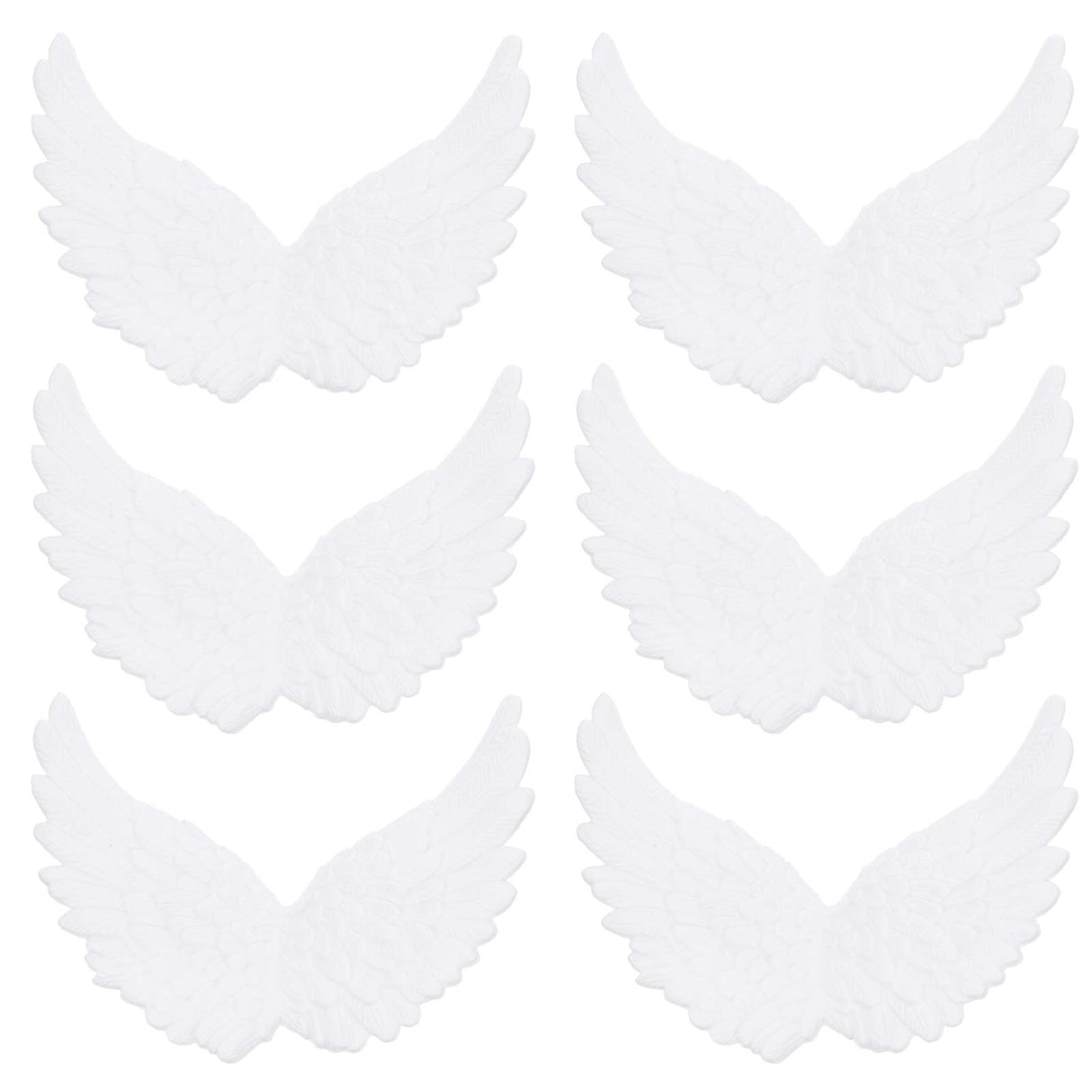 PartyKindom 6pcs White Angel Wings Angel Wings for Craft Unfinished Angel Wings Angel Wings Ornament DIY Craft Angel Wings Mini Wings Angel Wings PartyKindom