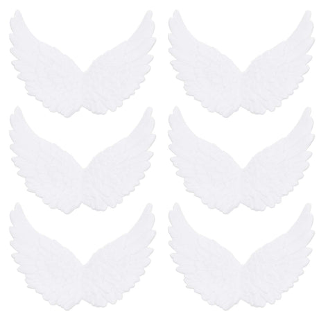 PartyKindom 6pcs White Angel Wings Angel Wings for Craft Unfinished Angel Wings Angel Wings Ornament DIY Craft Angel Wings Mini Wings Angel Wings PartyKindom