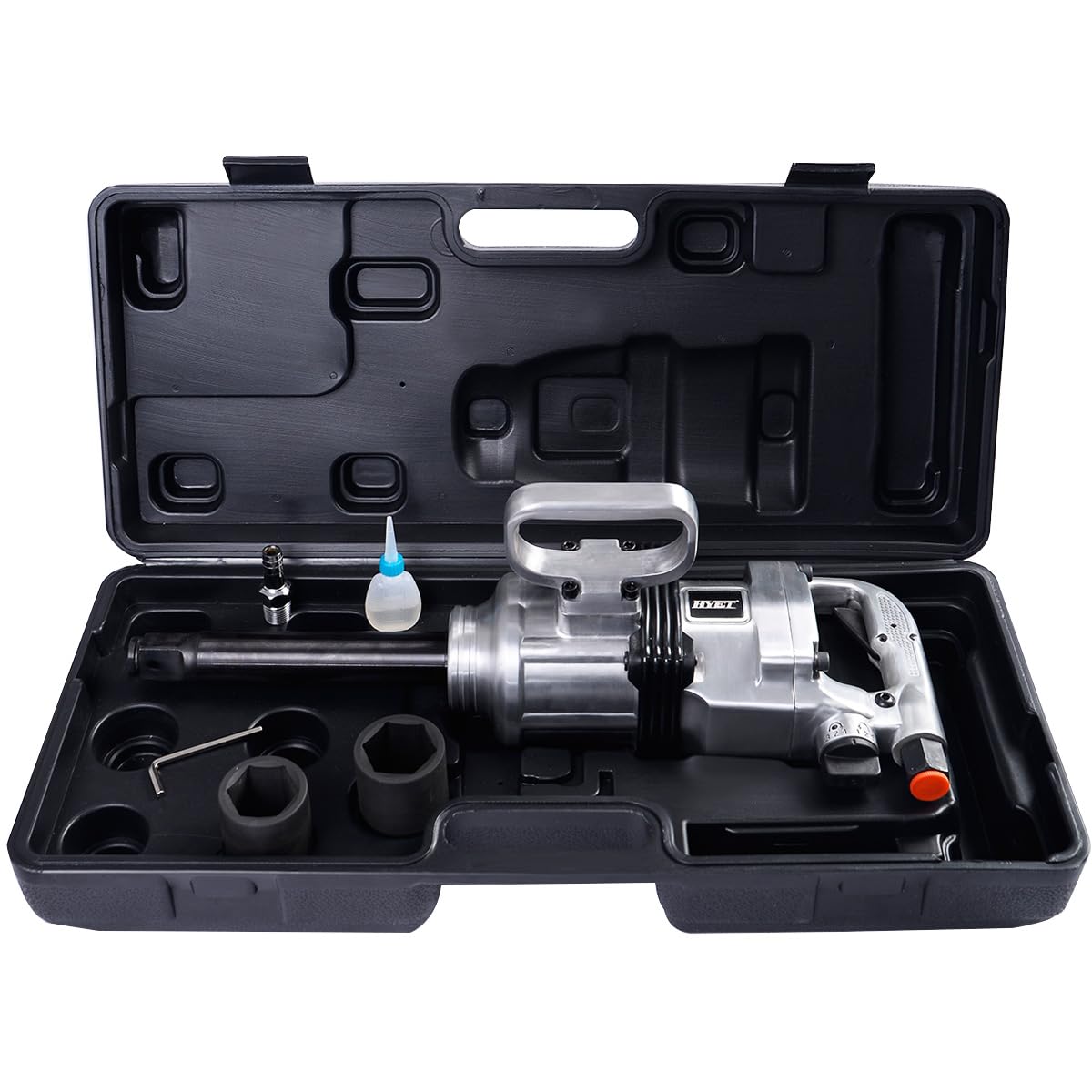 ERGOMASTER Air Impact Wrench Gun 1 Inch High Torque, Pneumatic Impact Wrench Set Heavy Duty w/ D Handle & Carrying Case, 1900 ft-lbs, 4200 RPM, for C ERGOMASTER