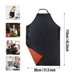 Waterproof Apron Rubber Vinyl, Heavy Duty 43" x 31" Plastic Apron Keeps You Clean and Dry When Dishwashing, Lab Work, Butcher, Dog Grooming, Cleaning Younber