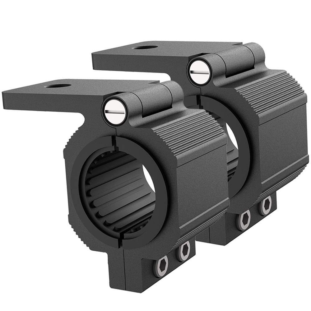 Audak 1 Pair Aluminum Mounting Bracket Kit Tube Clamp for 1.125 1.25 1.375 1.5 Inch Bullbar Roof Rack Roll Cage Horizontal Bar (1.1 to 1.5 Inch Audak