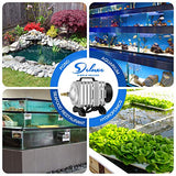 Simple Deluxe LGPUMPAIR38 602 GPH 18W 38L/min Adjustable Flow Outlets Airline Tubing 25 Feet for Aquarium, Pond, Hydroponics Systems Air Pump, 1 Pack Simple Deluxe