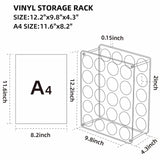 leevehold Vinyl Roll Storage Rack, Sturdy Vinyl Roll Holder, Vinyl Storage Organizer for Craft Room, 20-Holes | Aperture 2 Inch, Easy to Assemble leevehold