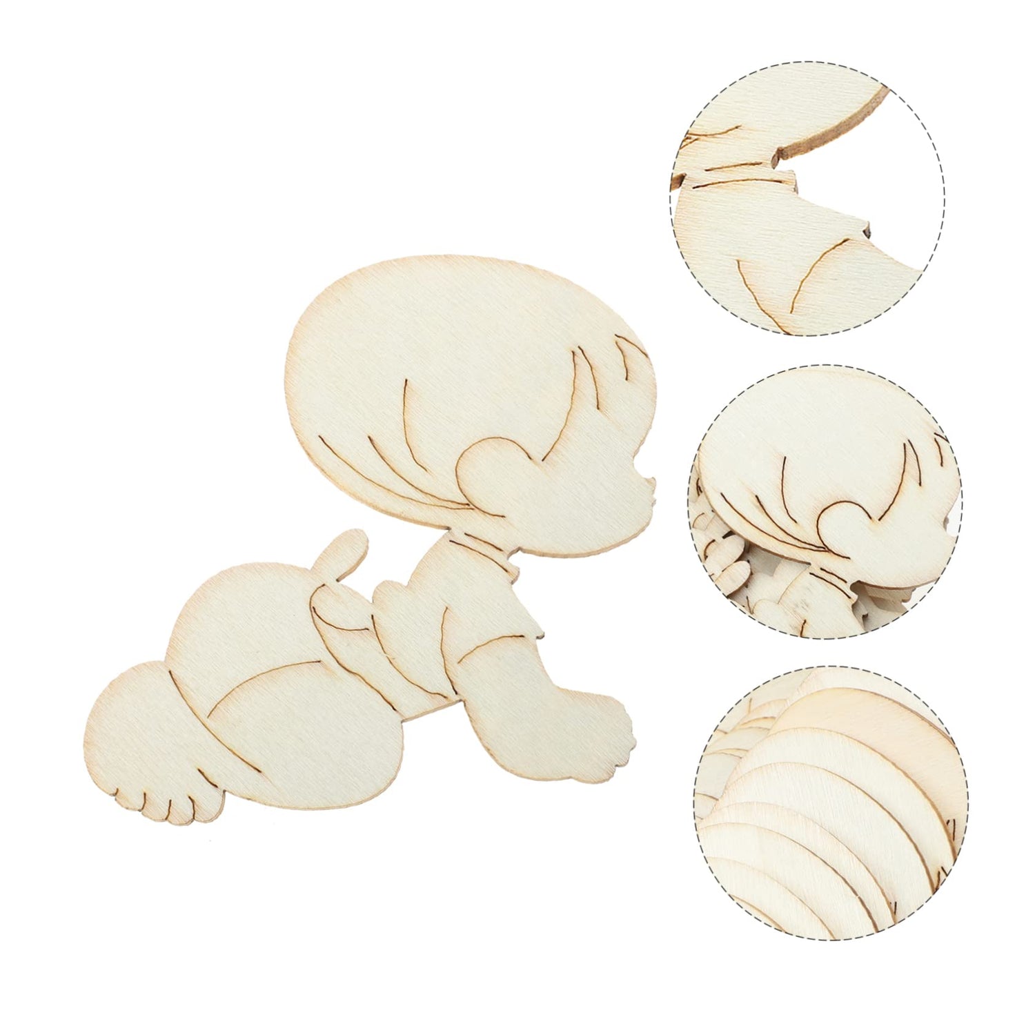 20pcs Baby Decoration Baby Wall Embellishments Unfinished Wood Cutouts Baby Shower Party Supplies First Birthday Party Decoration Baby Wood Sign SEWOART