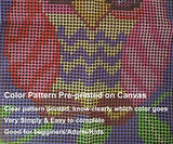 YOOTOM Tiger Latch Hook Rug Kit, Latch Hook Carpet Set, DIY Handmade Crochet Mat Knotted Cushion Yarn Needlework Tapestry 3D Crafts, Color Tiger YOOTOM