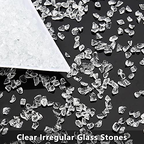 1 Bag Glass Crushed Stone Chunky Glitter Irregular Glass Chips