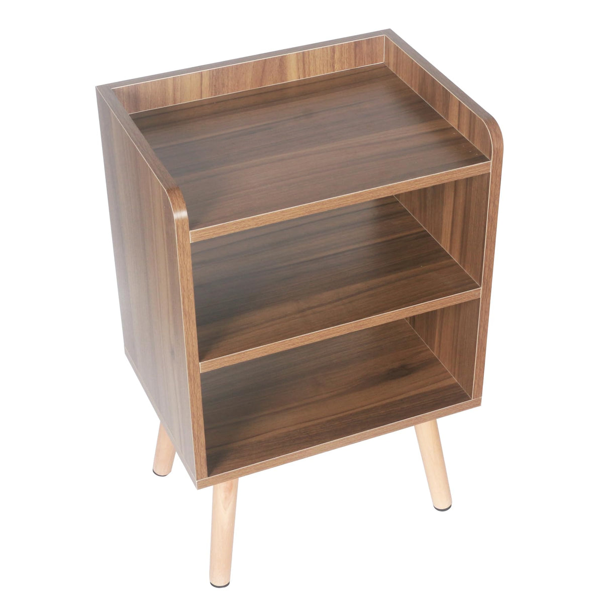 LUCKNOCK Nightstand, Mid-Century Modern Bedside Tables with Storage Shelf, Minimalist and Practical End Side Table, Fashion Bedroom Furniture, LUCKNOCK