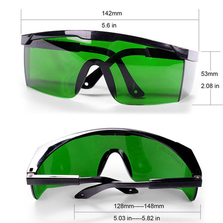 FreeMascot IPL 200nm-2000nm Laser Safety Glasses for Laser Hair Removal Treatment and Laser Cosmetology Operator Eye Protection with Case (Green) FreeMascot