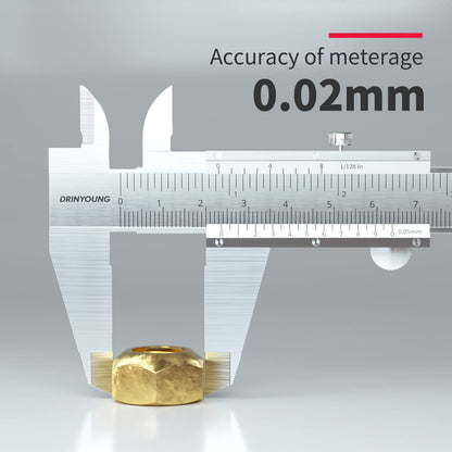 Vernier Caliper Calipers Measuring Tool Micrometer Carbon Steel Inch/Metric 0-6"Range 1/128 Inch Dual Reading Scale Professional High Accuracy Metal - WoodArtSupply