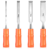 FALESOUL 4 Piece Wood Chisel Sets Woodworking Tools Set, Wood Chisels with Beveled Blade 6/12/18/24mm Sturdy Carpenter Chisel Hand Tool for Softwood FALESOUL