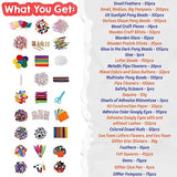 3000+ Pcs Arts and Crafts Supplies for Kids - Kids Craft kit for Boys & Girls - The Ultimate Craft Box Set with 99 Activities Book for Ages 4-6, 6-8, A&R CO.