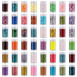 48 Tubes(24 fine +24 Chunky&fine Mixed) Set ANGXILIN Holographic Iridescent Metalic Colors Glitter,Epoxy Resin DIY Craft Glitter,Face Body Nail Art ANGXILIN