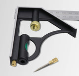 Square Angle Ruler,3Pcs/Set 300mm Stainless Steel t Square Ruler Adjustable Sliding Combination Square Square Ruler & Protractor Level Measure Terizger