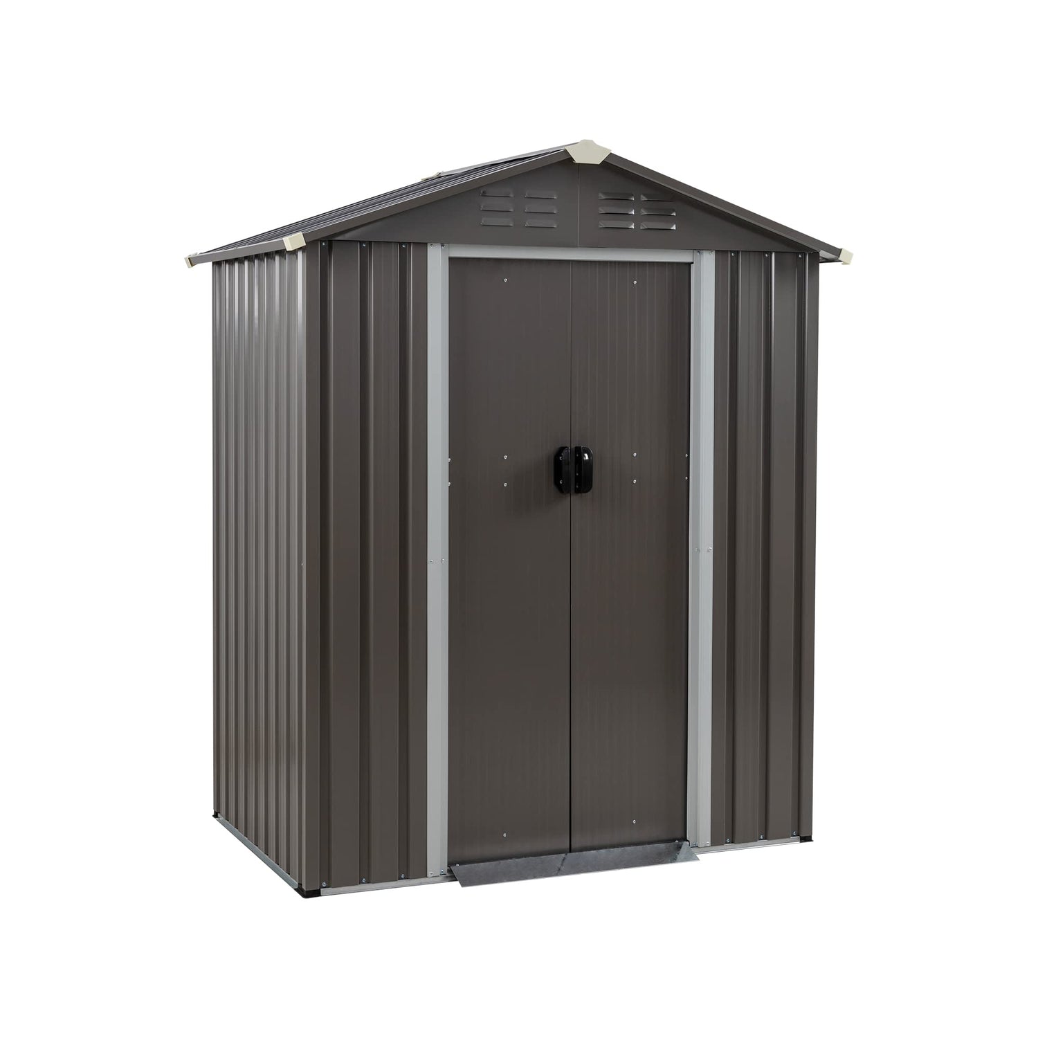 Vongrasig 5 x 3 x 6 FT Outdoor Storage Shed Clearance with Lockable Door Metal Garden Shed Steel Anti-Corrosion Storage House Waterproof Tool Shed Vongrasig