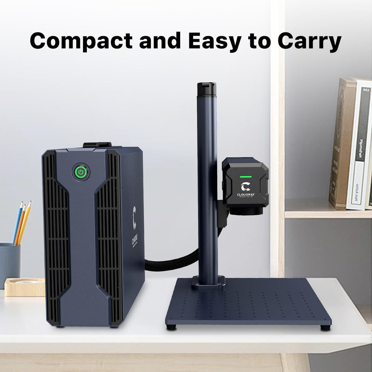 Cloudray 30W Fiber Laser Engraver, LightBurn Compatible Fiber Laser with Red Dot Pointer, 4.3x4.3 Solid State Laser Marking Portable Machine for Cloudray