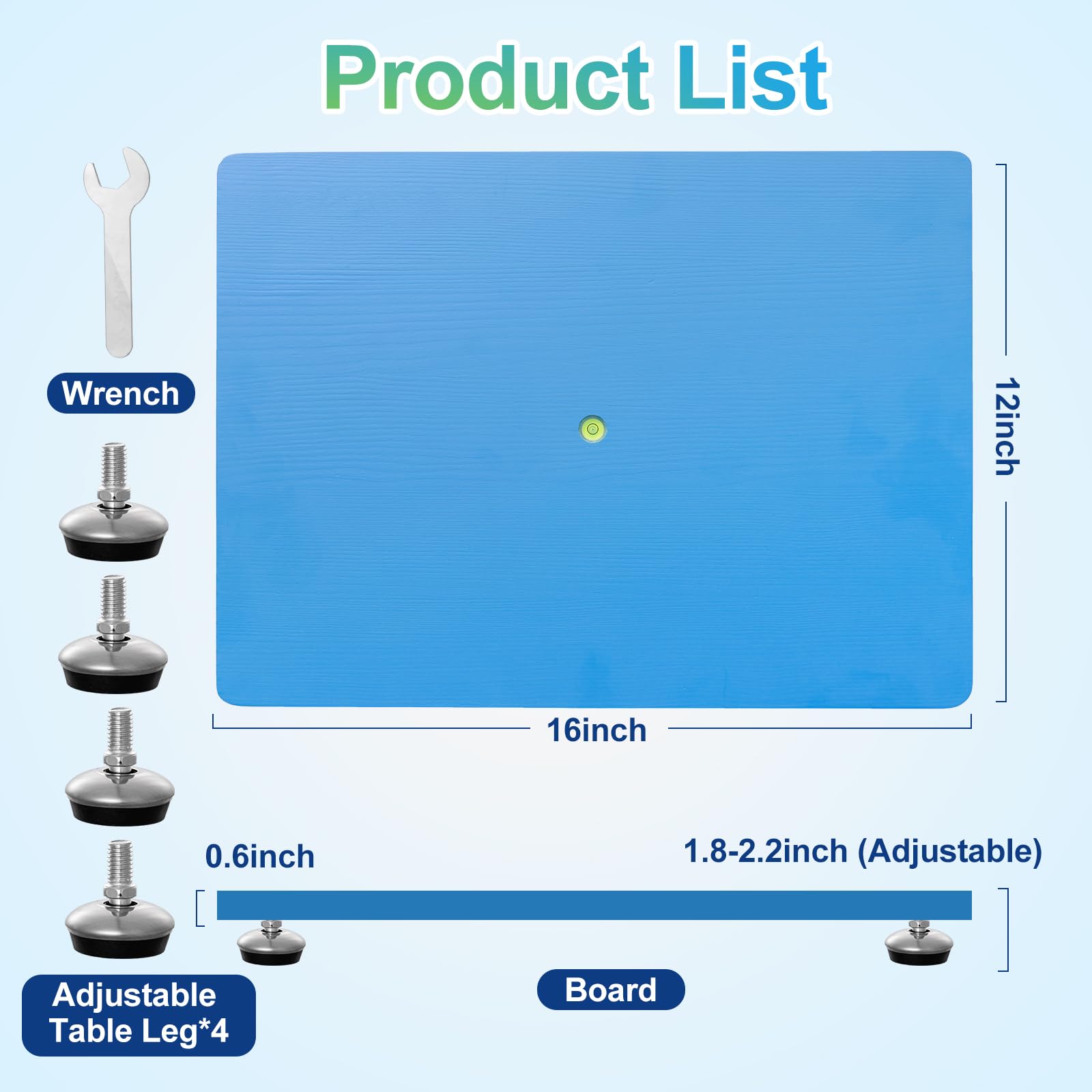 iArtker Resin Leveling Table, 16" x 12" Self-Leveling Board for Resin Art Crafts, Adjustable Multipurpose Epoxy Resin Leveling Table for Jewelry - WoodArtSupply