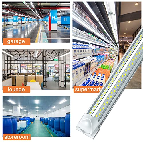 ONLYLUX 8ft LED Shop Light, 8' 100W 6000K (12 Pack), 8 Foot led Shop Lights Fixture for Garage Workshop, T8 LED Tube Lights, High Output, Linkable ONLYLUX