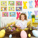 chiazllta 24 Packs Easter Kid's Craft Kits Easter Bunny Egg DIY Picture Frame Craft Suitable for Easter Class Game Activities Gift for Kids chiazllta
