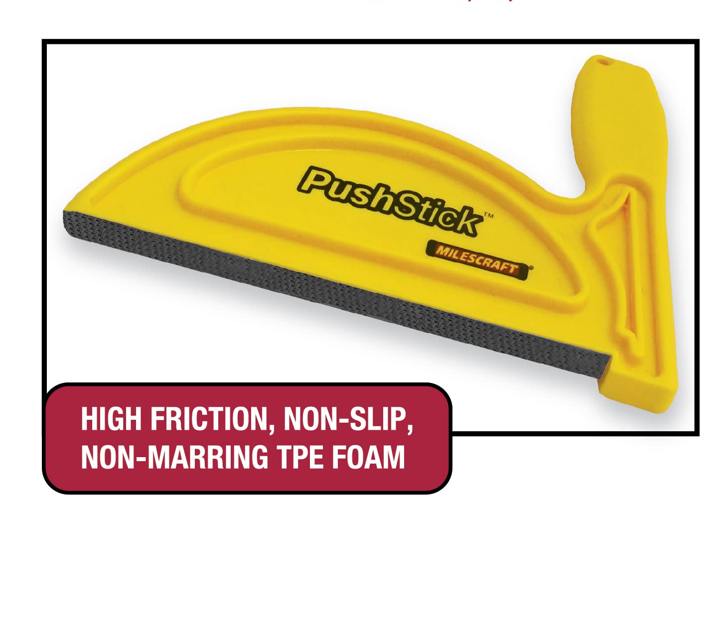 Milescraft 3404 PushStick - Woodworking Hand Safety Tool Milescraft