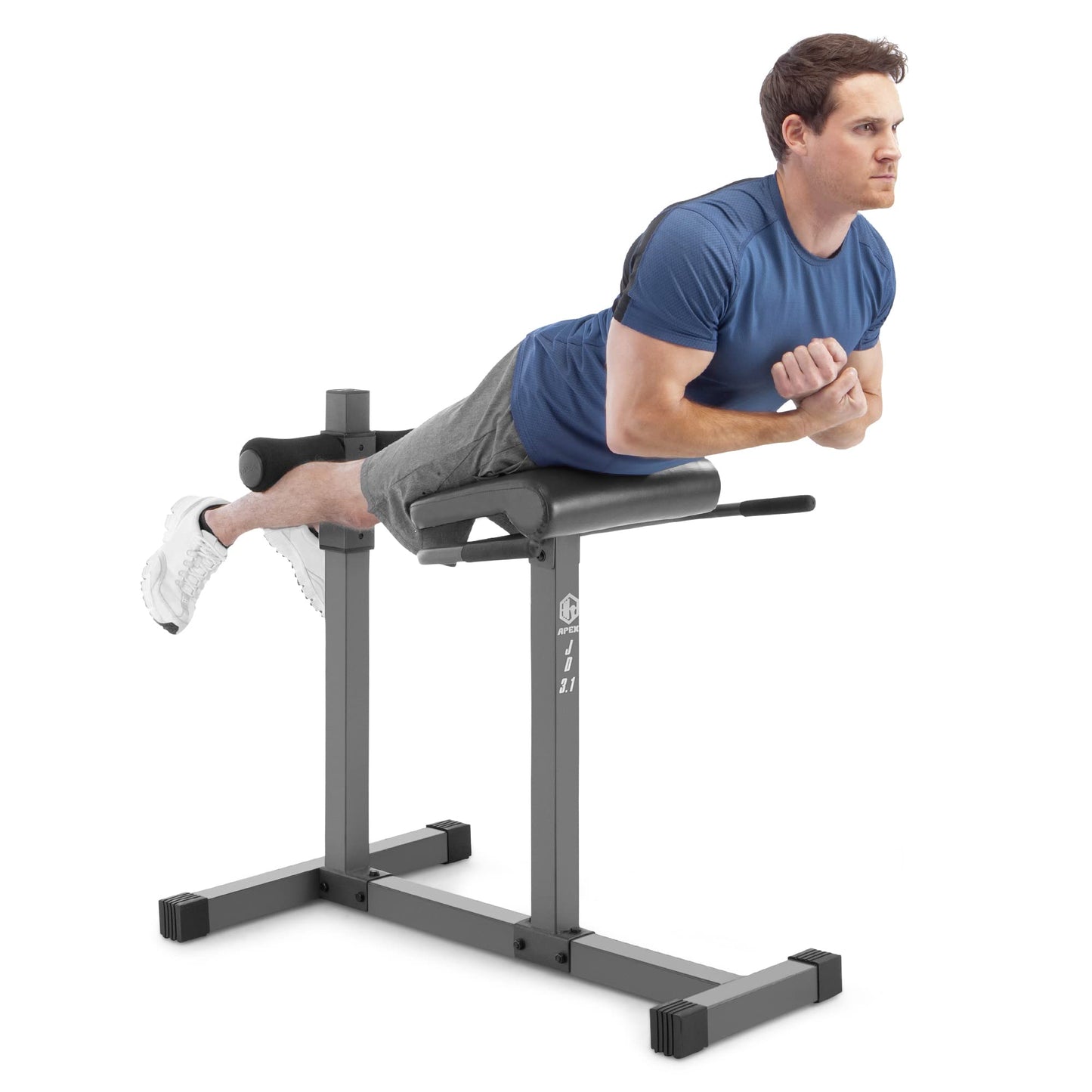 Marcy Adjustable Hyperextension Roman Chair / Exercise Hyper Bench JD-3.1 Dark grey - WoodArtSupply